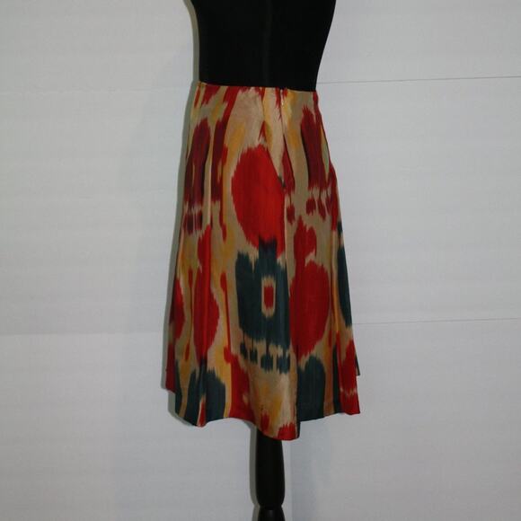 Lauren Ralph Lauren 100% Silk Pleated Skirt Size 6 - Picture 8 of 11